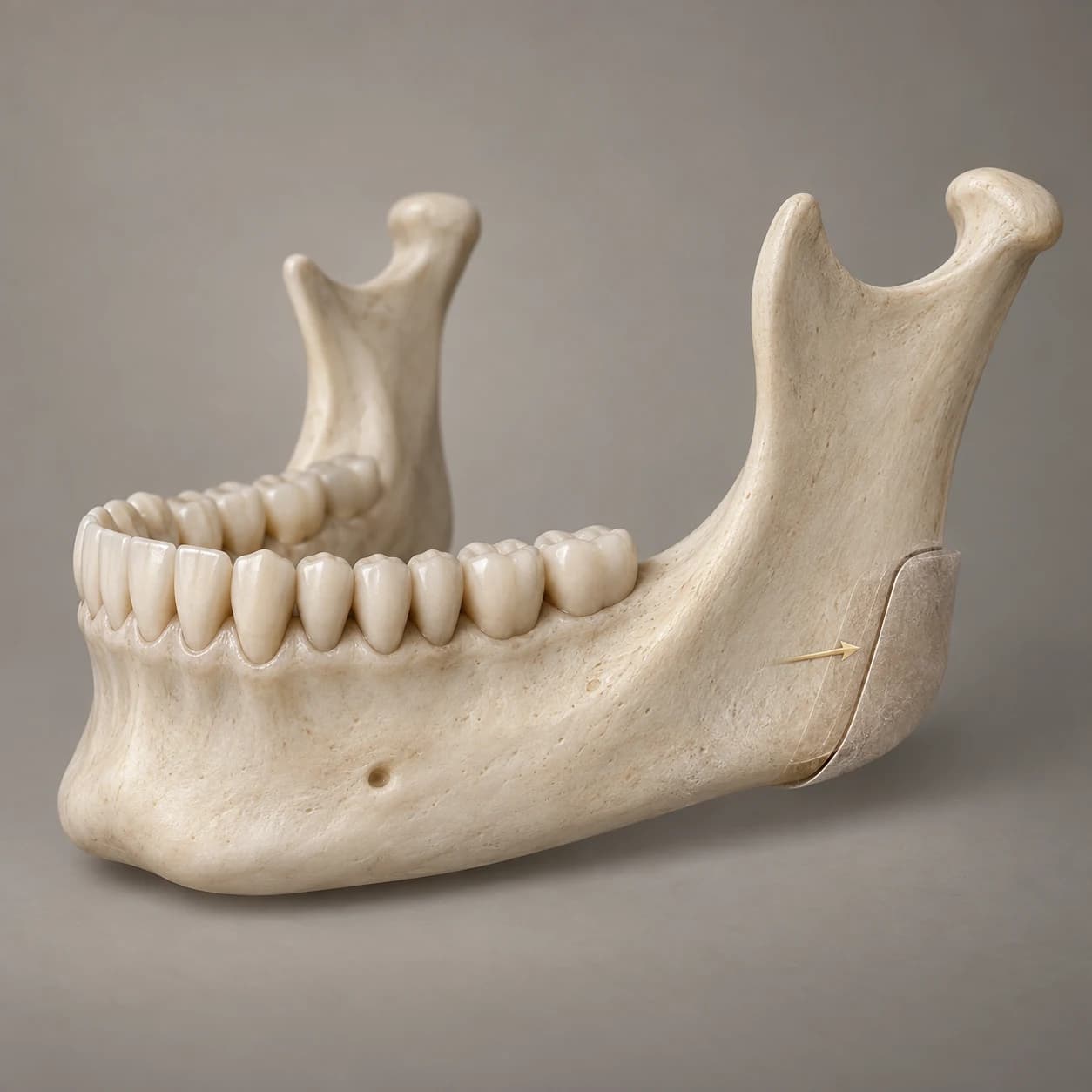 Illustrative mandibular bone-edge repositioning